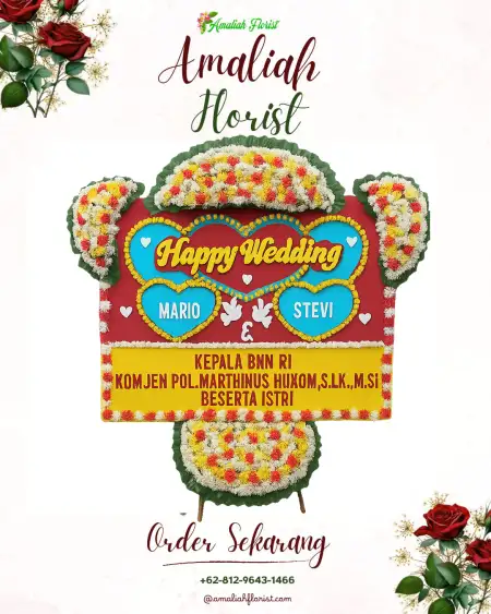 Papan Bunga Pernikahan Weduni
